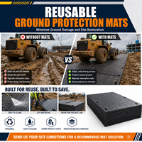 Dalles de protection de sol en HDPE emboîtables pour la construction routière, panneaux de protection robustes pour les chenilles d'excavatrices et les itinéraires de camions