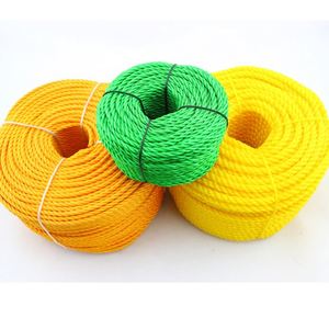 เชือกโพลีโพรพิลีนแบบเกลียว ทนทานสูง เชือก HDPE คุณภาพสูง 3 เส้น เชือกโพลีโพรพิลีน พลาสติก PP/PE/ไนลอน สำหรับขาย - Product Image 1
