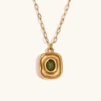 Luxuriöse Europäische und Amerikanische Hochwertige Edelstahl 14K Vergoldete Buddhismus Perlen Stern Laborgezüchtete Unisex Anhänger-Halskette