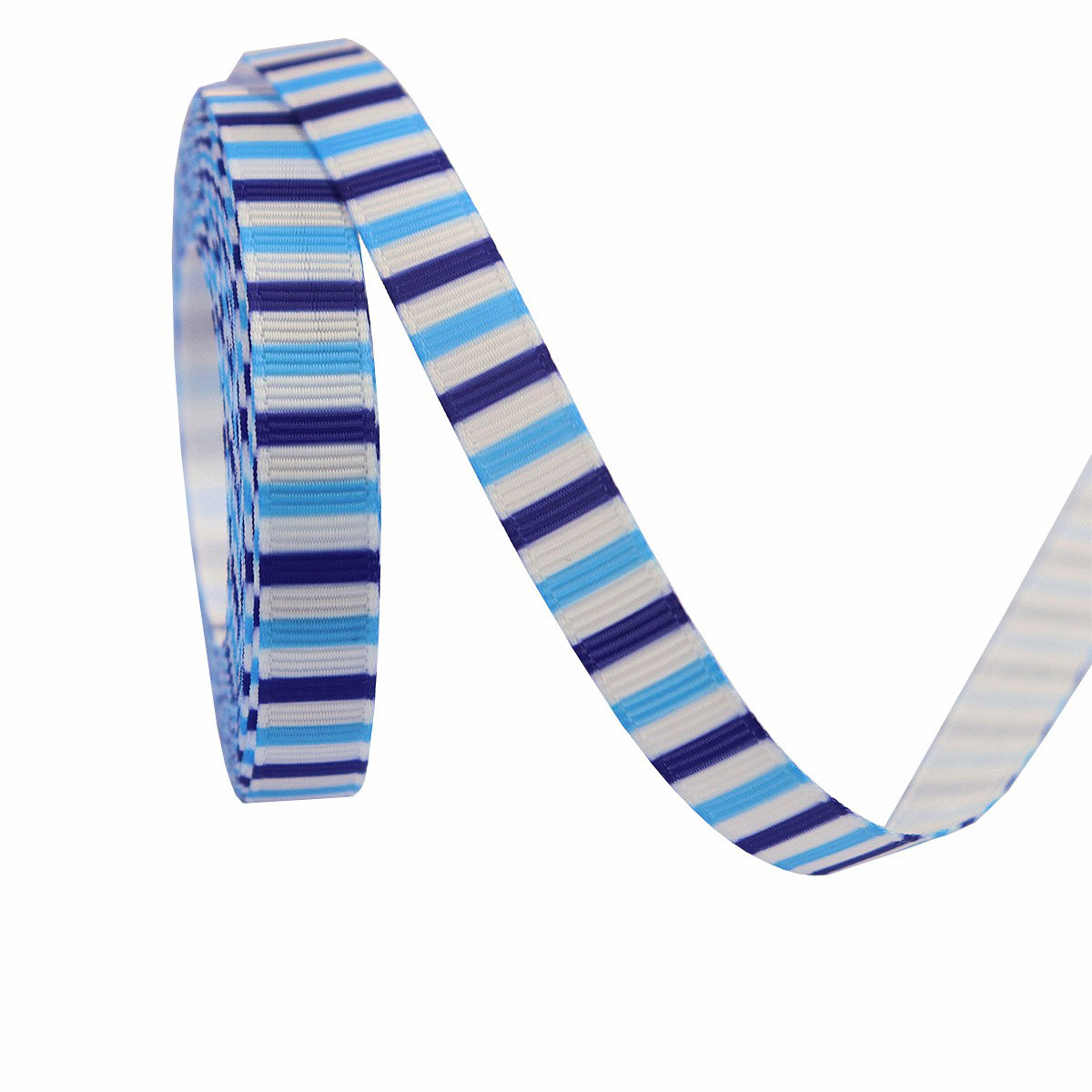 Rayé-bleu clair bleu marine-1cm*10yds