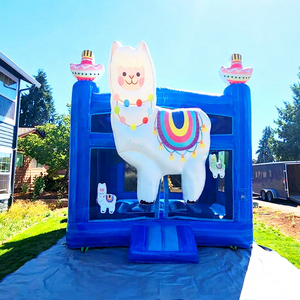 Castillo inflable comercial con forma de Llama para niños, castillo hinchable con diseño de alpaca. - Product Image 1