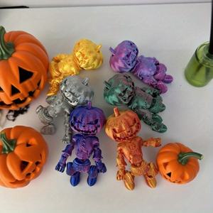 Statua di testa di zucca di Halloween stampata in 3D con articolazioni mobili - Product Image 2