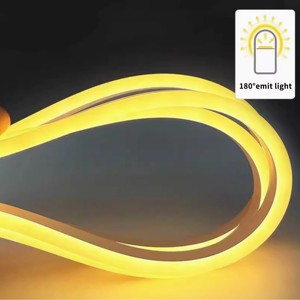 Bande lumineuse LED néon 12V avec alimentation - Flexible, découpable, à intensité variable pour chambre, fête, maison, bar, décoration d'ambiance - Product Image 2
