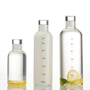 Taza de agua de vidrio con escala de tiempo con tapa estilo ins transparente para <span class=keywords><strong>sacar</strong></span> taza portátil de gran capacidad para beber - Product Image 6