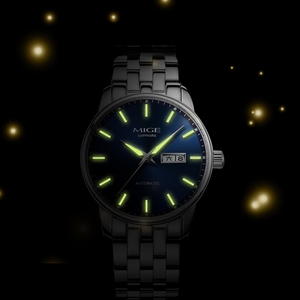 Reloj MIGE de 38 mm con Caja Redonda, Fecha, Semana, Mecánico Automático para Hombre, con Agujas Luminosas y Cristal de Zafiro - Product Image 4
