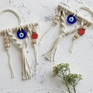 Decoración Colgante de Macramé con Cuentas de Letras, Artesanía Bohemia, Ojo Turco, Regalo para el Día de San Valentín/Día de la Madre/Día <span class=keywords><strong>del</strong></span> Padre - Product Image 5