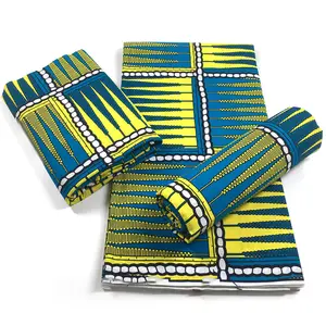 Vente chaude Kente Design Cire Impression 100% Coton Africain Impression Tissu Africain Ankara Tissus Africain Cire Tissu pour Robe