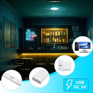 L'insegna al Neon della diciannovesima buca. Gli sport illuminano i cartelli da Bar per Club da Golf decorazioni per feste a casa per amanti del Golf regali luci personalizzate - Product Image 5