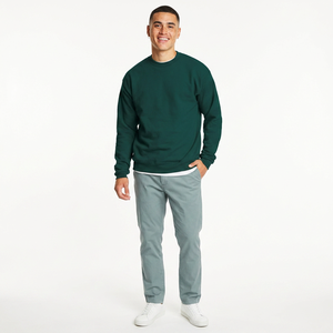 Sweat-shirts à capuche pour hommes avec logo brodé personnalisé, prix FOB bon marché en gros, taille américaine, sweat-shirt à col rond pour hommes - Product Image 1