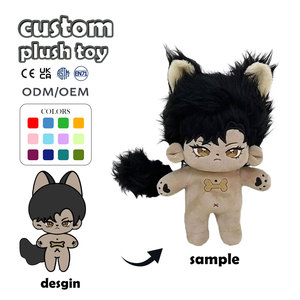 Muñeco de Peluche Personalizado con Bordado Exquisito, Peluche de <span class=keywords><strong>Anime</strong></span>, Juguete de Peluche de Tela, Peluche de Algodón, Estilizado, Pedido al por Mayor, Fabricación Personalizada - Product Image 1