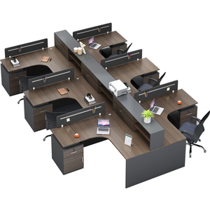 Muebles de oficina abiertos a la moda, estación de trabajo, muebles modernos, mesa de escritorio a la moda, escritorio de personal de oficina, oficina en casa - Product Image 1