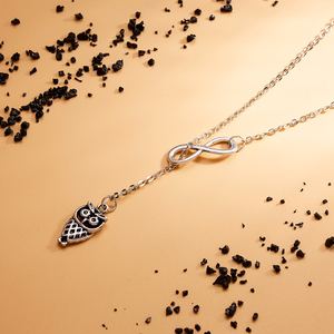 <span class=keywords><strong>Collana</strong></span> con Ciondolo a Forma di <span class=keywords><strong>Gufo</strong></span> in Argento, Accessorio di Moda Portafortuna per Donne - Product Image 4