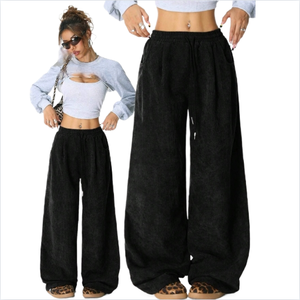 <span class=keywords><strong>Pantaloni</strong></span> Versatili in <span class=keywords><strong>Velluto</strong></span> <span class=keywords><strong>a</strong></span> <span class=keywords><strong>Coste</strong></span> <span class=keywords><strong>a</strong></span> Vita Alta e Vestibilità Ampia per <span class=keywords><strong>Donna</strong></span>, Collezione Autunno Inverno 2026, Stile Gamba Larga - Product Image 6