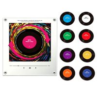 Aimant de réfrigérateur, lecteur de musique NFC 128 Mo, mini boîte à musique magnétique avec lumière LED, cadeau de Noël pour les amateurs de musique