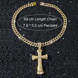 2026 Hot Selling Hiphop Style Alloy <b>Cross</b> Pendant Necklace Personalized Design Men's Necklaces Fashionable Jewelry Wholesale - Product Image 5
