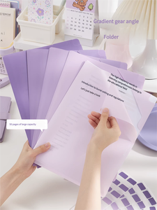 Usine en gros en gros A4 couverture de rapport en plastique Transparent avec dossier de fichier de présentation de barre de colonne vertébrale d'affaires coulissante - Product Image 3