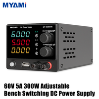 Nouvel arrivage MYAMi 60V5A 30V5A 30V10A 300W Alimentation CC de laboratoire variable avec affichage numérique réglable et léger pour la réparation mobile