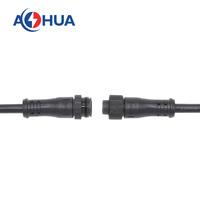 Système de contrôleur d'éclairage d'élevage de bétail faisceau de câbles LED M16 connecteur de câble mâle femelle 2 + 2Pin connecteur PVC IP65