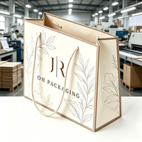 Sacs cadeaux en papier personnalisés avec poignée en corde de papier torsadée pour fleuriste, vêtements, cosmétiques, bijoux, mariage, boutique, emballage cadeau