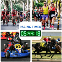 Sistema de Cronometraje para Carreras Deportivas YZ, Reloj Electrónico de Ritmo LED Verde Impermeable de 8 Pulgadas de un Solo Lado, Cronómetro para Maratón