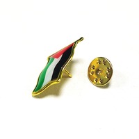 Émail de drapeau de Palestine personnalisé pour épinglette imprimé avec de l'époxy sur acier étain laiton plaqué par les fabricants pour les badges de col de chapeau