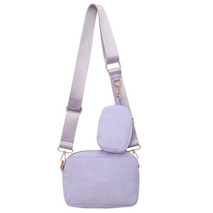 Bolso Bandolera Pequeño con Bolsa Extraíble, Bolso Cruzado de Pana con Rayas para Teléfono Celular, para Viajes y Correr, para Chicas - Product Image 5