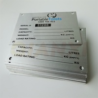Plaque signalétique en aluminium gravé chimiquement Étiquettes auto-adhésives Plaque d'étiquettes en métal