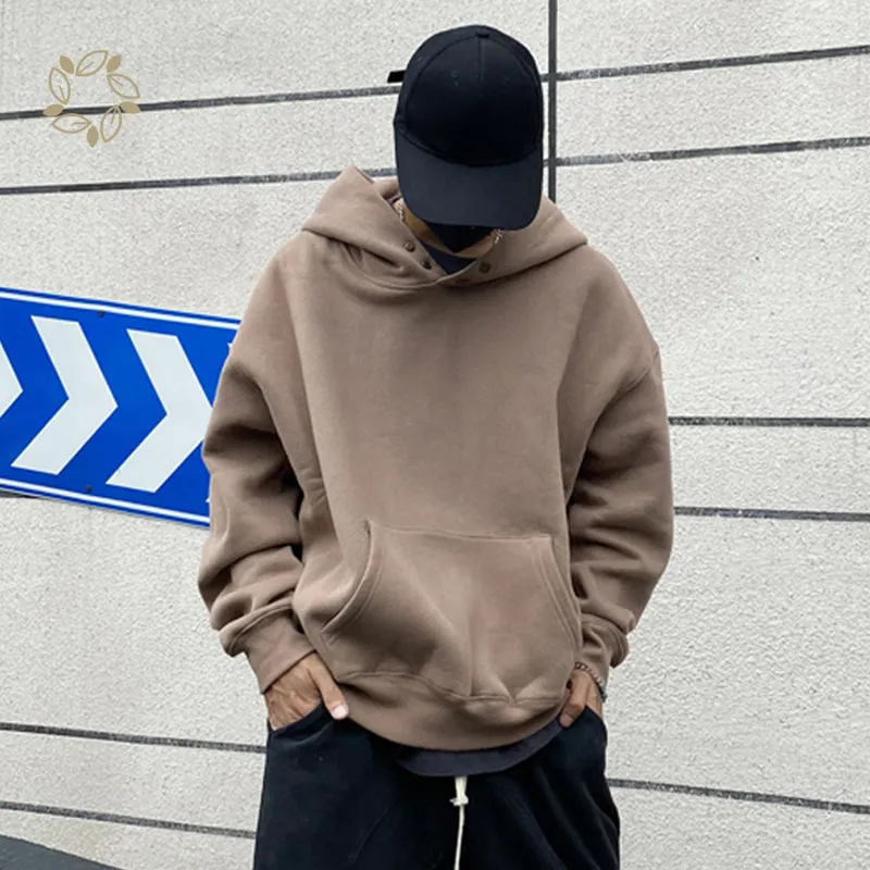 Erkekler için bambu pamuk polar hoodie streetwear kazak gots sertifikalı organik pamuk kapüşonlu erkek hoodies ve tişörtü