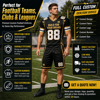 Uniforme de Fútbol Americano Personalizado al por Mayor con Logotipo, Uniforme de Fútbol Americano de Tela Resistente para Equipos de Club