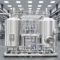 Ensemble d'équipements de brasserie clé en main de 500 L contrôlé par PLC automatique avec des cuves de fermentation et un système de brassage de bière