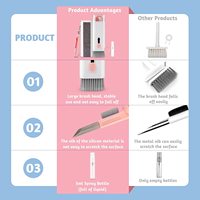 Kit de nettoyage électronique 7-en-1 pour bébé, comprenant des outils de nettoyage pour téléphone, ordinateur, écouteurs, stylo de nettoyage pour clavier, ensemble de nettoyage pour clavier
