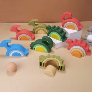 <span class=keywords><strong>Jeu</strong></span> éducatif pour le <span class=keywords><strong>bain</strong></span> et la douche, jouet en silicone en forme de dinosaure pour bébé, blocs à empiler, cadeau pour les enfants de 1 à 3 et de 2 à 4 ans, apprentissage de la construction, 0-12 <span class=keywords><strong>mois</strong></span> - Product Image 1