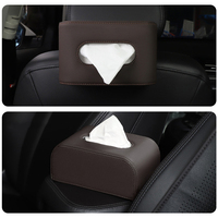 Boîte à mouchoirs en cuir de qualité supérieure pour voiture, ouverture magnétique, porte-serviettes suspendu pour dossier de siège, accoudoir, adapté à Honda, Ford, VW, BMW