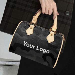 Meistverkaufte Schwarze Camouflage-Druck Reißverschluss-Tasche mit Polyesterfutter und Individuellen Designs für Damen - Product Image 2