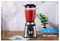 Mixeur Électrique Professionnel Robuste en Acier Inoxydable à 6 Lames avec Pot Anti-Fuite de 1,5 L pour Usage Domestique et Hôtelier
