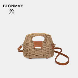 Borsa a <span class=keywords><strong>tracolla</strong></span> da donna in paglia intrecciata, nuova collezione estiva, versatile per vacanze al mare, <span class=keywords><strong>piccola</strong></span> e alla moda - Product Image 2
