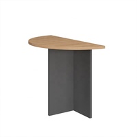 Noir Mdf Bois Moderne Rond Café Thé Bureau Feuille En Forme De Petits Espaces Livre Nidification Table Basse pour Bureau Salle De Pause