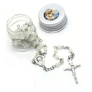 Collar personalizado de alta calidad, cadena de catolismo religioso, Collar de plata con cuentas de cruz, para rezar - Product Image 4
