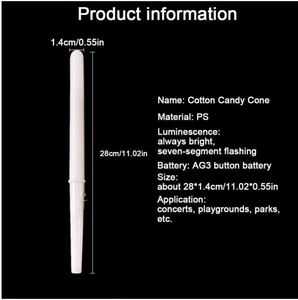 Palitos Luminosos LED de Colores, Conos de Algodón de Azúcar, Palitos de Malvaviscos Luminosos Reutilizables, Tubo Luminoso LED para Fiestas - Product Image 4