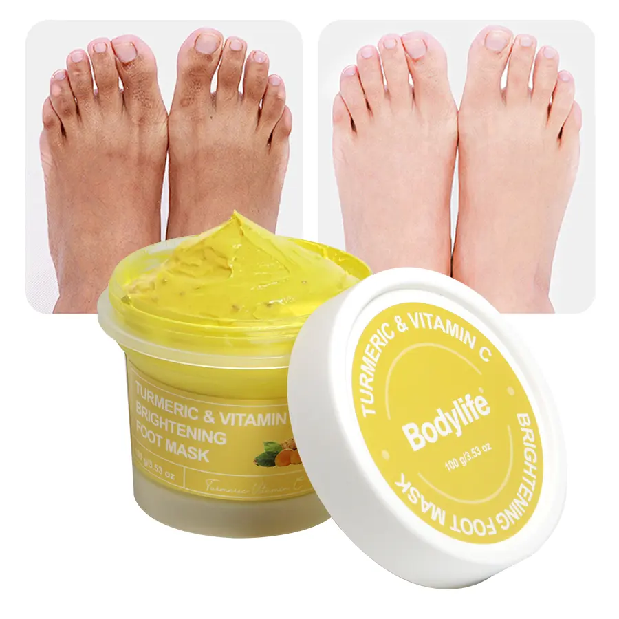 100g Turmeric   Vitamin C Brightening Foot Mask Foot Cream Moisturizing Dead Skin Turmeric Moisturizing Hydrating Foot Mud Mask