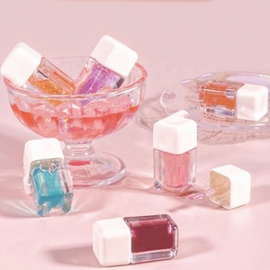 Nouveauté : Tube de gloss à lèvres transparent rose mini carré, flacon vide pour gloss à lèvres, emballage cosmétique - Product Image 2