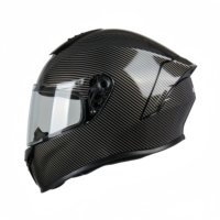 Casque de moto de course Crownracing à finition brillante, léger, intégral, homologué DOT, avec visière intégrée, double, facile à nettoyer pour les longues balades