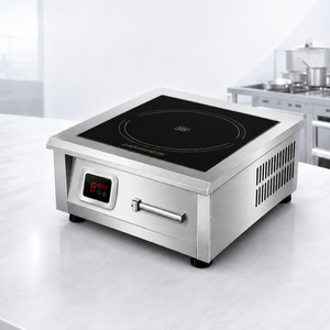 Table de cuisson à induction magnétique professionnelle 6kW 8kW en acier inoxydable pour cuisine de restaurant - Product Image 1