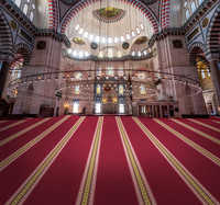 Rouleaux de tapis de mosquée islamique personnalisables, tapis de prière mur à mur, tapis de scène d'église, ensembles de tapis musulmans Sejadah fabriqués à la machine