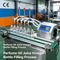 Machine de remplissage et de bouchage automatique mobile à 4 têtes pour huile d'olive, petite machine de remplissage de liquides lubrifiants