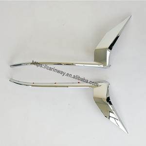 Para Kits de carrocería FJ120, carcasa de faro cromado completo, embellecedor de faro para tira de lámpara delantera FJ150 para Toyota Land Cruiser Prado 2018 - Product Image 2