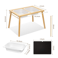 Ensemble table et chaise d'activités Montessori en bois pour tout-petits, mobilier sensoriel moderne et écologique pour chambre d'enfant et école, sécurité garantie