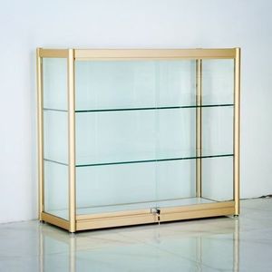 Modern <strong>Customizable</strong> Glass Floating <strong>Shelf</strong> <strong>Unit</strong> with 5 <strong>Shelves</strong> Pre-Assembled for Outdoor Use for &amp; LED Light - Product Image 2