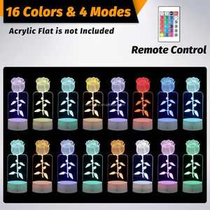 Base de Lámpara LED de 7/16 Colores, Soporte para Lámpara de Acrílico, Base de Luz Nocturna LED 3D con Ilusión Óptica de <span class=keywords><strong>Anime</strong></span> - Product Image 5