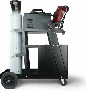 Chariot à outils de réparation de soudage du bois robuste avec poignée chariot à plate-forme chariot coupe plasma Mig Tig stockage à l'arc OEM personnalisable - Product Image 5